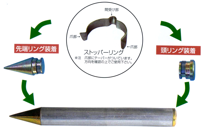 即納！最大半額！】 単管パイプ打ち込み <br>小さくても数十本の打込みが可能 <br>単管に食い込まない単管パイプジョイント 